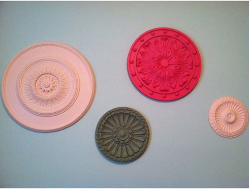 Ekena Millwork CM11LI Linus Ceiling Medallion, 11 1/4"OD x 1 1/8"P 11 1/4", Factory Primed