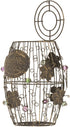 Mind Reader Barrel Metal Wine Cork Holder with Ornaments, Black