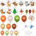 Woodland Animals Balloons Garland Decoration Kits 105 PCS Sprinkles Confetti Forest Friends Backdrop Cutouts Kids Birthday Party Balloons Arch Photo Props Favor Ideas Supplies