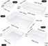 Qozary 11 Pack Clear Plastic Drawer Organizer Containers, Storage for Desk Drawers Trays, Kitchen Bathroom Makeup Drawer Dividers with Large Capacity Bins, 5-Size Trays for Bedroom Dresser Drawer
