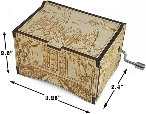 TheLaser'sEdge, Hogwarts Castle with The Music of Hedwig's Theme, Personalizable Laser Engraved Music Box (Standard)