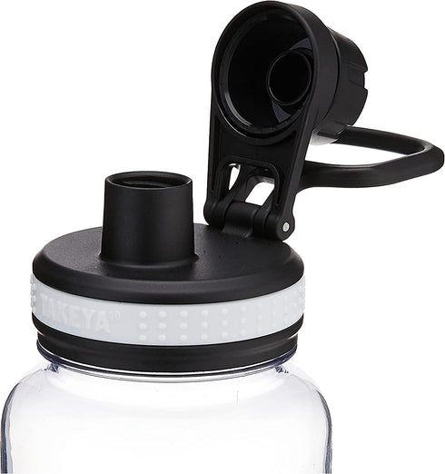 Takeya 40 oz Tritan Plastic BPA-Free Bottle with Spout Lid, Clear