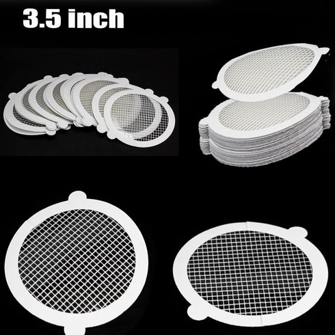 Disposable Hair Catcher for Shower Drain , 25 Pack, 3 1/2 Inch Mesh Shower Drain Covers, Stick on Bathroom Hair Catchers Drain Protector