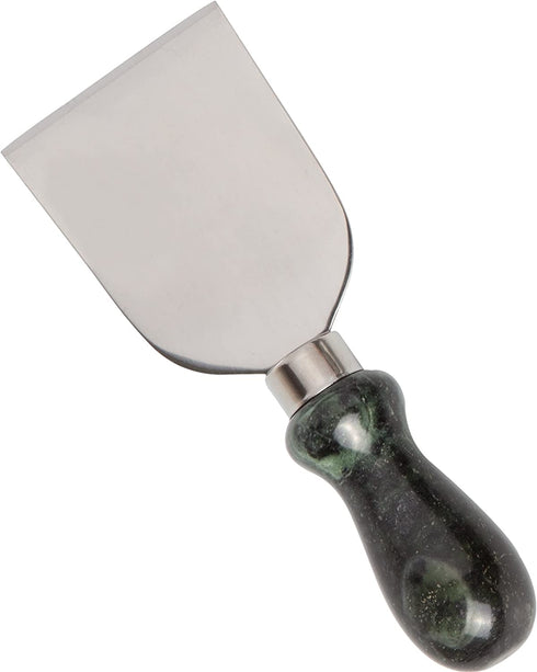 Creative Home Natural Green Marble Handle Set of 4 Pieces Multipurpose Cutter Spreader Set includes Pronged, Hard Cheese Chisel Knife, 2" W x 5-1/4" L