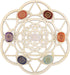 Mornajina Set of 4 Wood Crystal Grid Board Wall Art, Wood Wall Sculpture Art Hanging Home Decoration