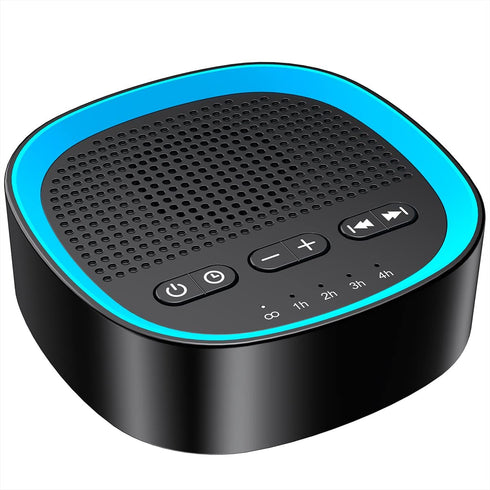 Sleepbox Sleep Sound Machines White Noise Machine with 30 Soothing Sounds 3.5 mm Headphone Jack 5 Timer Settings and 32 Precise Volume Compact Design Ideal Gift for Family Friend Baby Adult