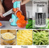 SEYODA Graters for Kitchen,Cheese Grater Efficient Vegetable Slicer with 3 Interchangeable Round Stainless Steel Blades,Easy to Clean Rotary Cheese Grater for Fruit,Vegetables,Nuts. (Blue)