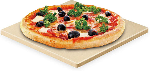 Cook N Home Pizza Grilling Baking Stone, 7.5"x7.5"x0.5" 6 pack, Cream