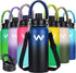WEREWOLVES 32 oz Insulated Water Bottle With 3pcs Handles & Straw Lid & Spout Lid,Reusable Wide Mouth Vacuum Stainless Steel Water Bottle for Adults