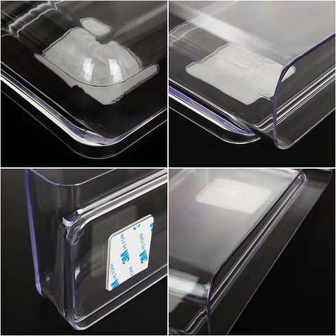5Pack Acrylic Wall Mount File Holder, 2 Sizes Clear Single Pocket Wall File Organizer, Plastic Hanging Pockets, Magazine File Folder Holders for Office, Home, Bedroom and Bathroom