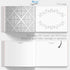 Merry Expressions Black Guest Book & Pen 9"x7" Hardcover 100 Page/50 Sheets Silver Foil Gilded Edges for Guests & Visitors to Sign at a Wedding, Funeral or Memorial, Party, Baby or Bridal Shower