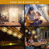 Fairy Firework String Lights,120 LED 8 Modes Dimmable String Fairy Lights with Remote Control,Waterproof Copper Wire Decorative Hanging Starburst Lights for Christmas Decoration (Warmlight)