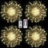 Fairy Firework String Lights,120 LED 8 Modes Dimmable String Fairy Lights with Remote Control,Waterproof Copper Wire Decorative Hanging Starburst Lights for Christmas Decoration (Warmlight)