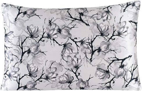 MAXFEEL 100% Pure Mulberry Silk Pillowcase with Zipper for Skin&Hair Care Both Sides Soft Breathable (Pattern02, Standard)