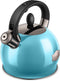 VICALINA Tea Kettle & Tea Pot, Stainless Steel Tea Kettle for Stove top, 2.64 Quart Whistling Loud Tea Kettles (Polished Light Blue)