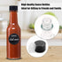 GMISUN Mini Hot Sauce Bottles 5 oz - 24 Pack Woozy Bottles with Black Caps, Shrink Capsules, Dripper Inserts, Funnel and Labels, Small Glass Bottle Dispenser for Homemade Hot Sauces, Dressings, Juice