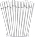 ALINK 12-Pack Reusable Plastic Clear Straws, 13 inch Extra Long Tumbler Straws for 1 Gallon, 64/32 oz Water Bottles, Plus Cleaning Brush