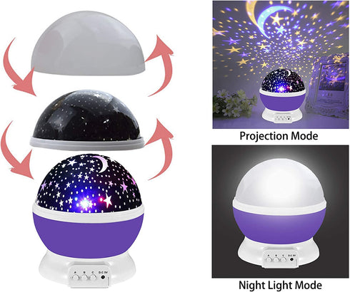 Gifts for 3-12 Year Old Girls, Star Projector Light Night Starry Nightlight Lamps for Kid Bedroom Toys for 3-12 Year Old Girls Boys Gifts Age 3-10 Year Old Easter Gift for Kids Purple
