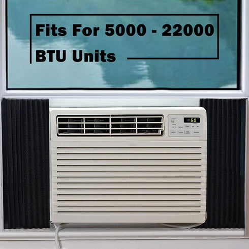 LBG Products Window Air Conditioner Foam Insulation Panels,AC Side Insulating Panel Kit,2 Pack,Black, 17in High x 9in Wide x 7/8in Thick