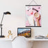 Magnetic Poster Hanger and Picture Frame, DIY Home Decor for Wall Art, Flat Canvas Prints, Oil Paintings, Photos, and Paper, Strong Magnet Strips, Quick Reusable Support (Black, 20")