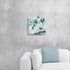 ARTISTIC PATH Flowers Artwork Painting Prints Pictures: Abstract Lily Pad Prints Canvas Wall Art for Bathroom (12" W x 12" H, Multi-Sized)