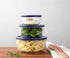 Pyrex Circular Glass Storage Container Set with Lids | 6 Piece Simply Store Meal Prep Glass Food Storage Containers | Microwave, Dishwasher, and Oven Safe | BPA Free Lids | Proudly Made in the USA