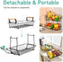 2 Tier Countertop Fruit Basket for Kitchen Vegetable Fruits Basket Bowl Stand Metal Rectangle Wire Basket Storage Holder for Fruits Veggies Bread Snacks Kitchen Organizer, Black