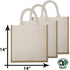 Simple Ecology Organic Canvas & Jute Reusable Tote and Grocery Shopping Bag - XL and Mini sizes