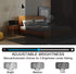 EVILTO Modern Alarm Clock with USB Charger Ports Digital Mirror Alarm Clock Best Decorative for Table Bedroom Wall LED Time Clock Unique Square Alarm Clocks Plug in Clock with Charging Plug