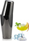 Stainless Steel Pro Boston Shaker - 2 Piece Unweighted 18oz & Weighted 28oz Martini Drink Shaker Kit for Bartender - Black
