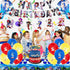 WOOACME Sonic The Hedgehog Party Supplies, 101pcs Birthday Party Decorations Include Happy Birthday Banner, Hanging Swirls Decorations, Foil Balloons and Latex Balloons, Stickers, Cake Topper and Table Cover for Kids