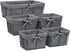 Sorbus Organizer Wire Basket Bin Storage Set, Removable Fabric Liner, Rustic Farmhouse Open Home Bins & Decorative Baskets for Shelves in Laundry Room, Bathroom, Kitchen, (Gray, Set of 5)