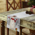 Gogobebe Christmas Table Runner 36 inches Long Snowman and Gift White Kitchen Table Runner for Dining Table Cotton Linen Table Runners for Party Home Decoration 13x36in