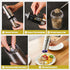 AVNICUD Electric Pepper Grinder, Automatic Pepper Mill, Electric Spice grinder, Battery-Operated with Adjustable Coarseness, LED Light, One Hand Operated (Silver 1Pack)