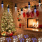 Vigdur Christmas String Lights - Snowflake Projector Light String with 10 LED Hanging Blue&White Snowflake Projector Bulbs Plug in for Indoor Outdoor Xmas Patio Yard Bedroom Holiday Decor,31.4FT