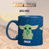 Silver Buffalo Star Wars The Mandalorian Protect Attack Snack Ceramic Coffee Mug, 20-Ounces