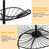 Metal Fruit Bowl, Garini 3 Tier Fruit Basket, Large Fruit Bowl for Kitchen Counter, Kitchen & Dining Table, Lotus Shape, Black