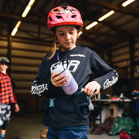 Polar Bottle Kids Insulated Water Bottle - BPA-Free, Sport & Bike Squeeze Bottle with Handle (Daybreak - Plum Purple, 12 oz)