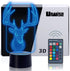 Elk Deer 3D Optical Illusion Night Lights, 7 Color Variations, Smart Touch Button USB and Battery Power, Amazing Creative Art Design for Children's 3192