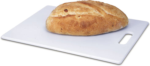 Farberware Plastic Cutting Board, Set of 3 with Paddle, White