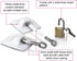 Refrigerator Door Lock with Padlock - White
