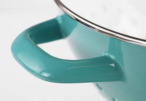 Calypso Basics 08672 by Reston Lloyd 1.5 Qt. Durable Enamel-on-Steel Colander, Small, Turquoise