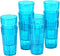Honla 10 oz Kids Cups,Set of 10 Small Plastic Cups for Kids,Reusable and Unbreakable Children Drinking Cups Tumblers,Teal