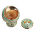 K COOL Windproof Ashtray with Lid Metal Portable Cigarettes Ashtray for Outdoors Indoors Hand Stamped Pattern Smoking Ashtray Fancy Gift for Men Women(Jade Green) ¡