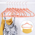 IEOKE Baby Velvet Hangers,50 Pack Children Clothes Hangers Ultra Thin Non Slip Clothes Racks with 6 Pcs Kids Clothing Dividers(Pink)