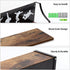 Calenzana Sports Floating Shelves Set of 3, Rustic Wooden Wall Shelf for Boys Men Room Bathroom Bedroom Living Room Decor, Black