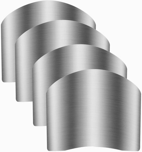 Niupiour Stainless Steel Finger Guards, 4 Packs of Finger Protectors when Cutting, Slicing, Dicing, Chopping Vegatables, Kitchen Tool Knife Shields Guards Avoid Hurting