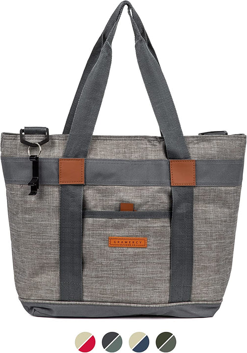 Insulated Cooler Bag Insulated Grocery Beach Thermal Tote Bag Reusable Grocery Bag (Grey, 5 Gallon)