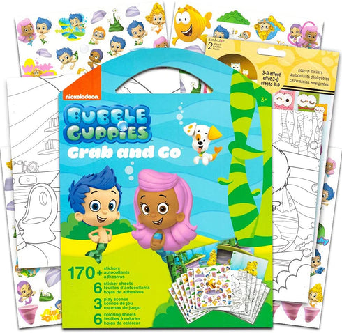 Bubble Guppies Sticker Coloring Activity Set Bundled Bundle with Pop Up Stickers