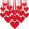 WILLBOND 30 Pieces Valentines Hanging Felt Heart Ornaments Red Felt Heart Christmas Ornaments for Wedding Valentine Party Decoration